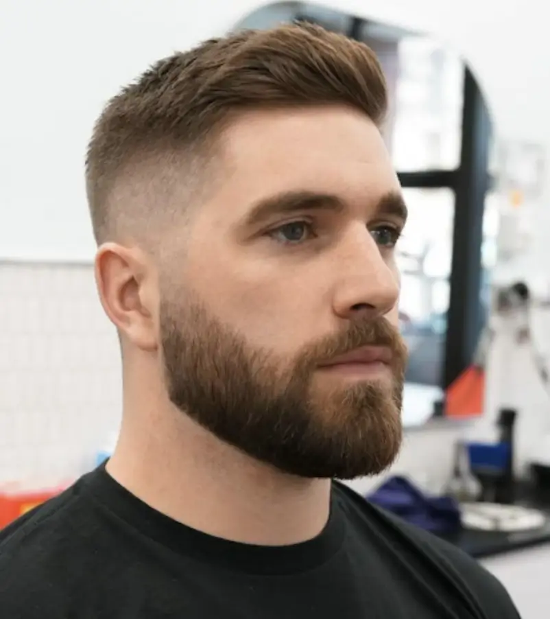 Crew Cut Fade with Beard
