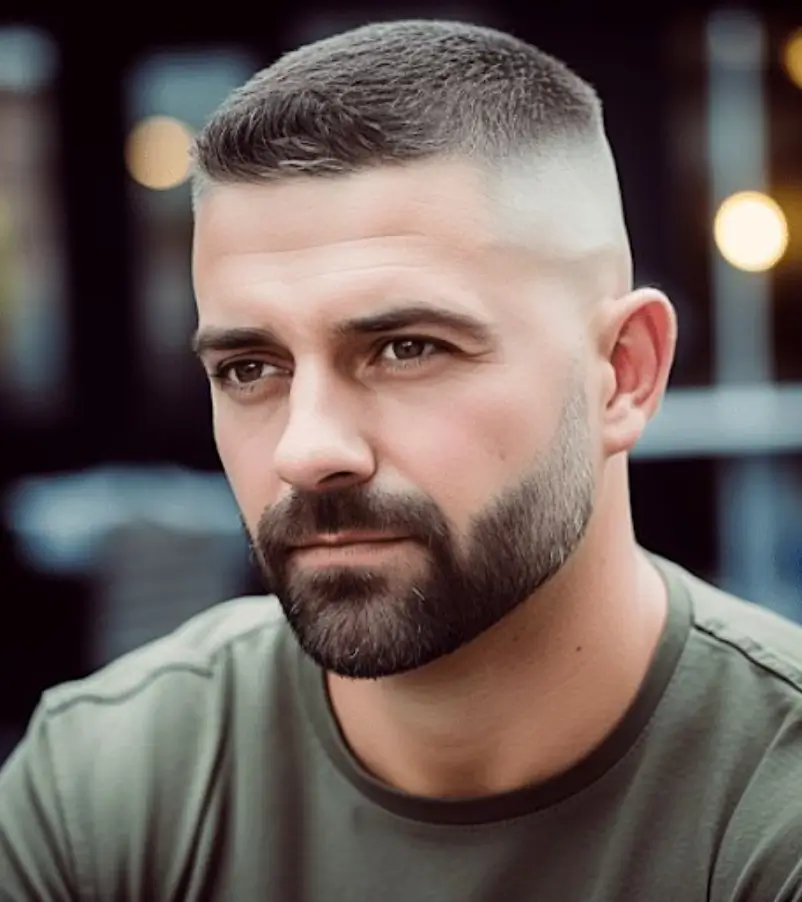Thick Crew Cut with Skin Fade