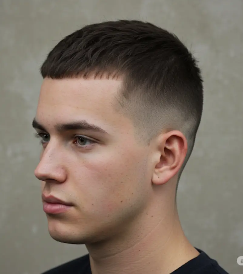 Traditional Crew Cut with No Fade