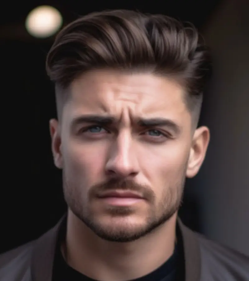 Parted Slick Back Taper