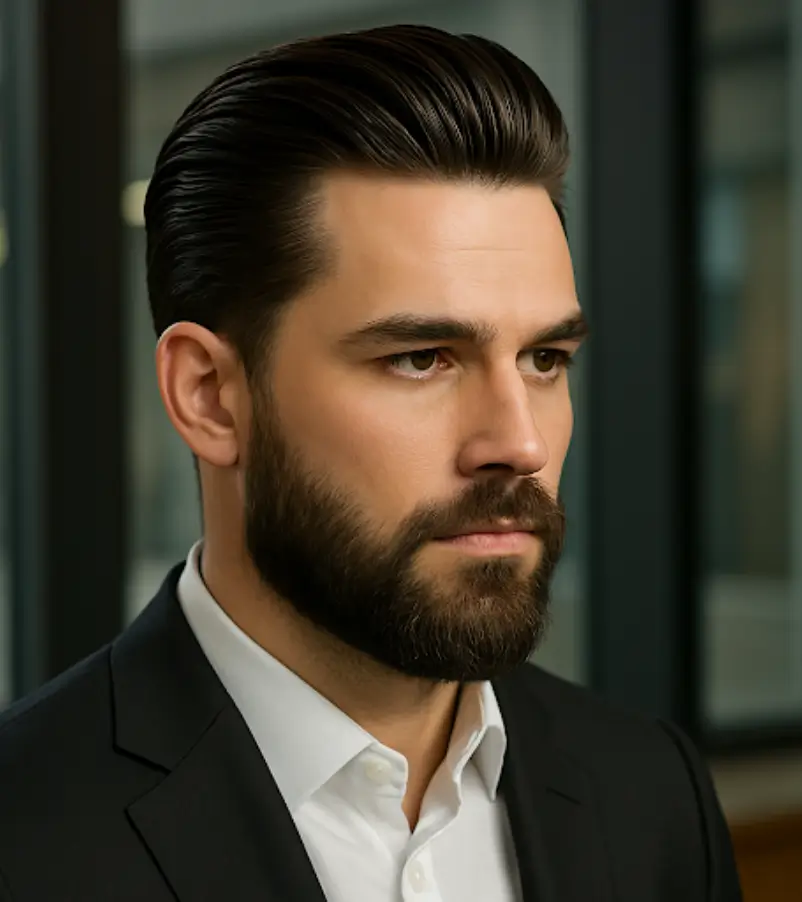 Slick Back with Beard