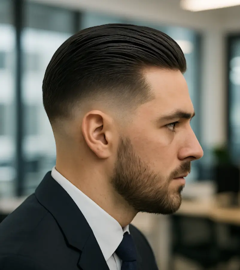 Slick Back with Drop Fade