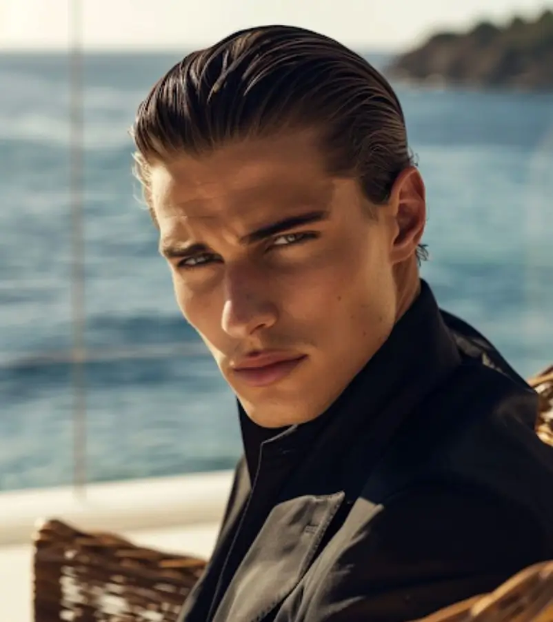 Wet Look Slick Back