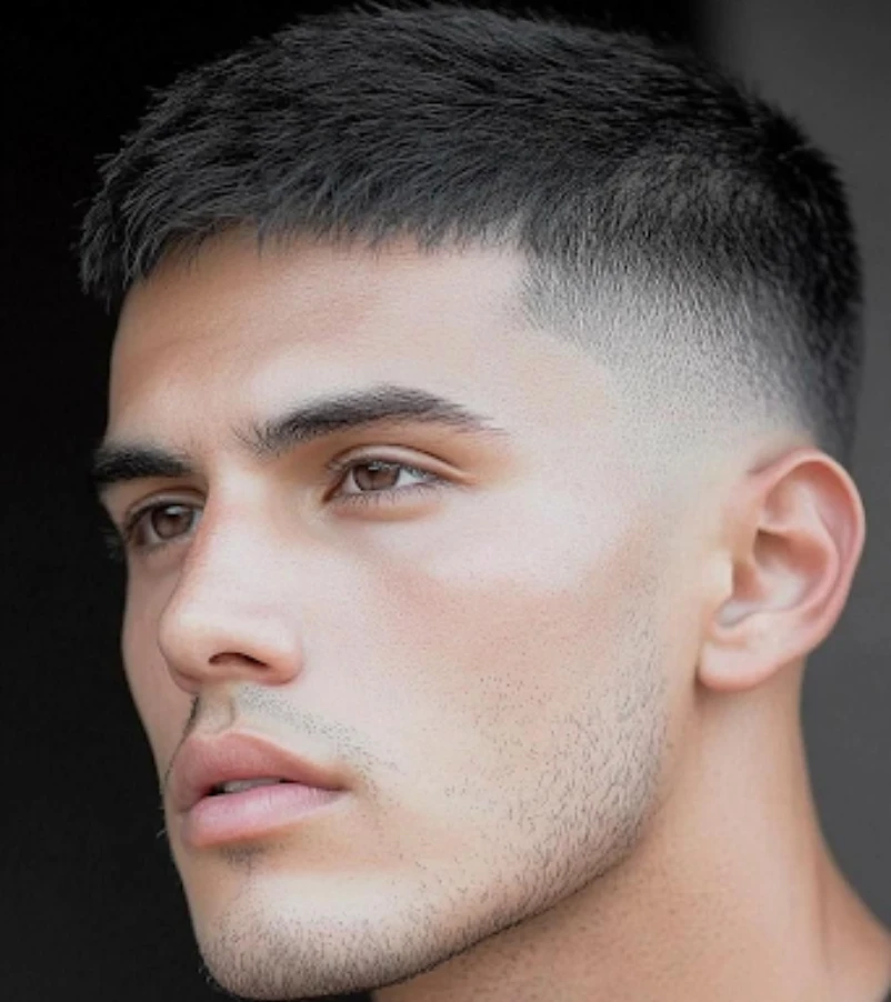 Buzz Cut with Low Taper Fade