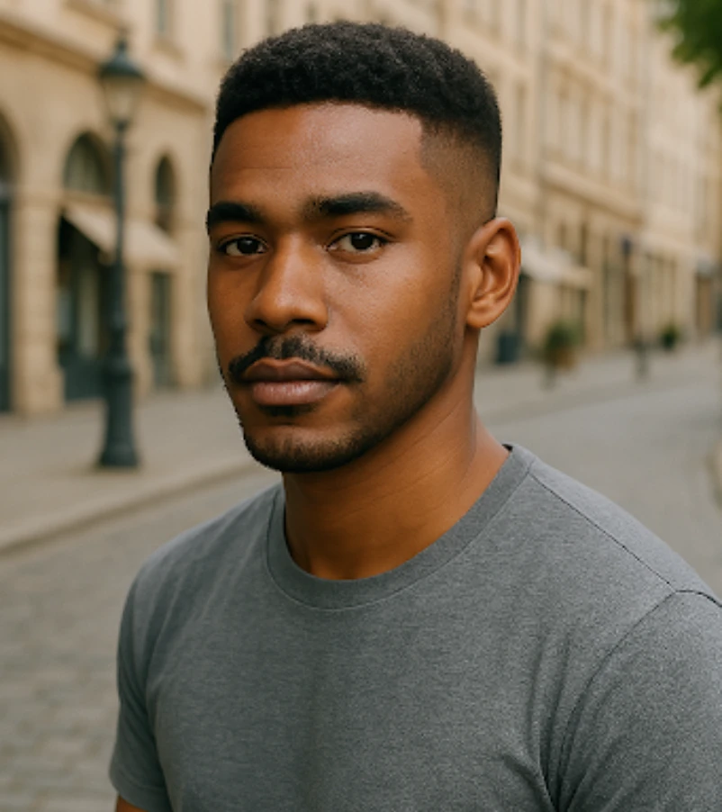 Short Afro Fade