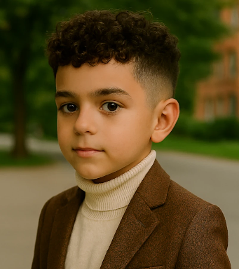 Curly Top with Low Fade