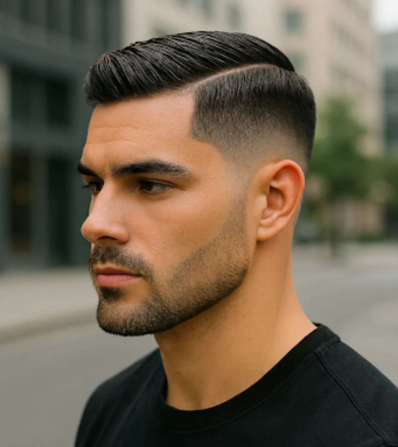 Hard Side Part with Low Taper Fade
