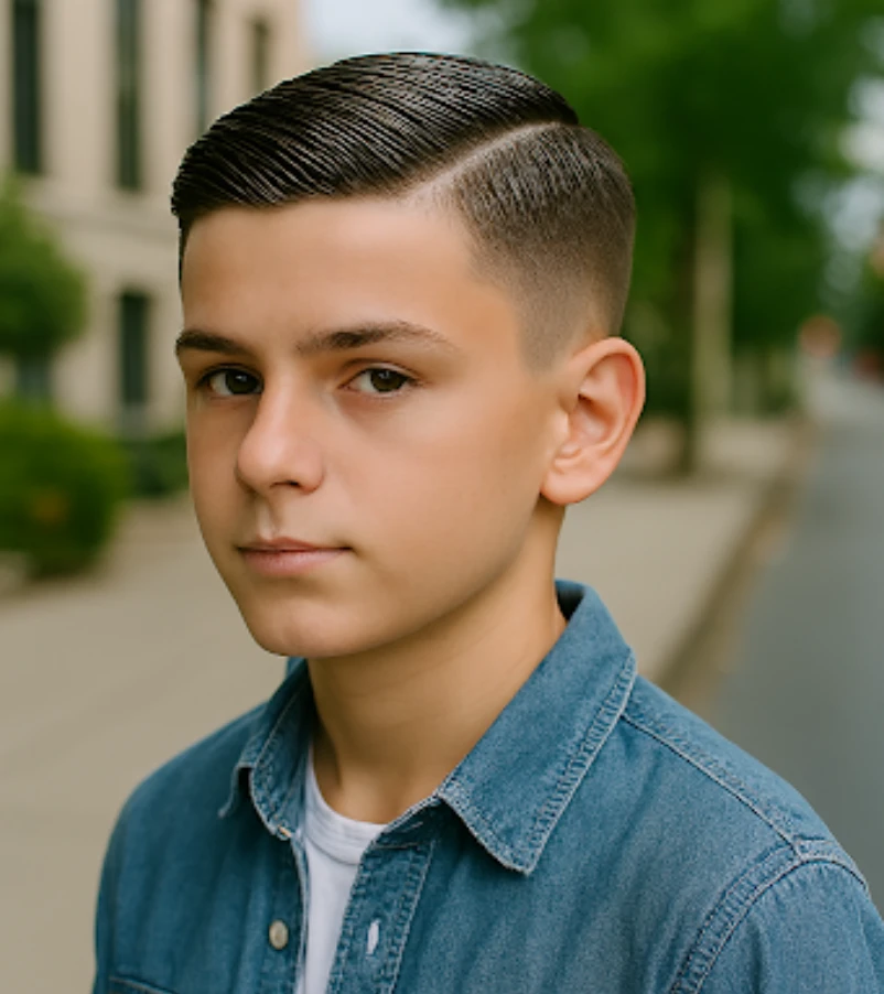 Hard Side Part with Taper Fade