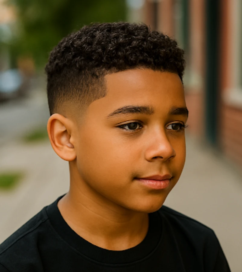 Short Curly Hair Fade