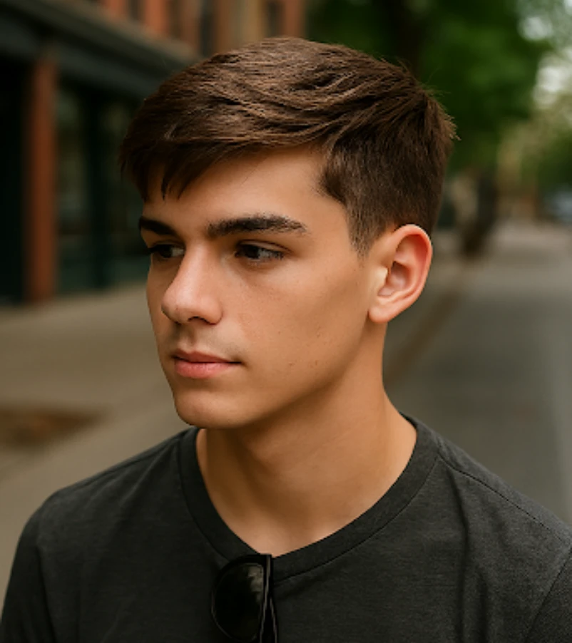 Short, Textured and Side Swept