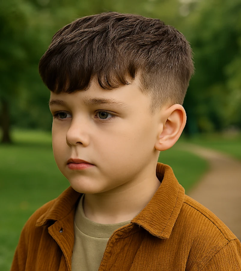 Thick Textured Fringe with Low Fade