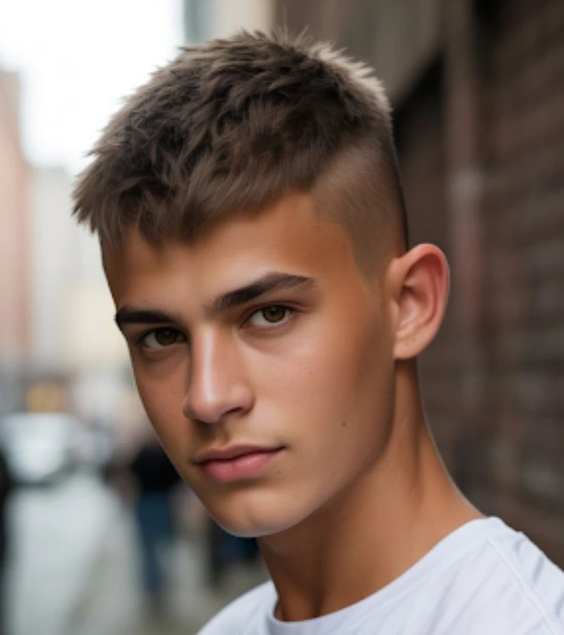 Cool Brush Forward with Taper Fade