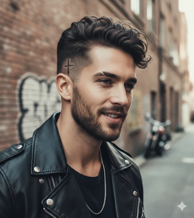 Cross and Shaved Brow