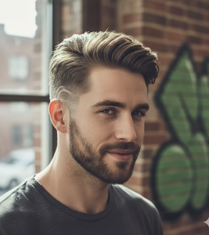 Fresh Mid Undercut Fade with Cool Design
