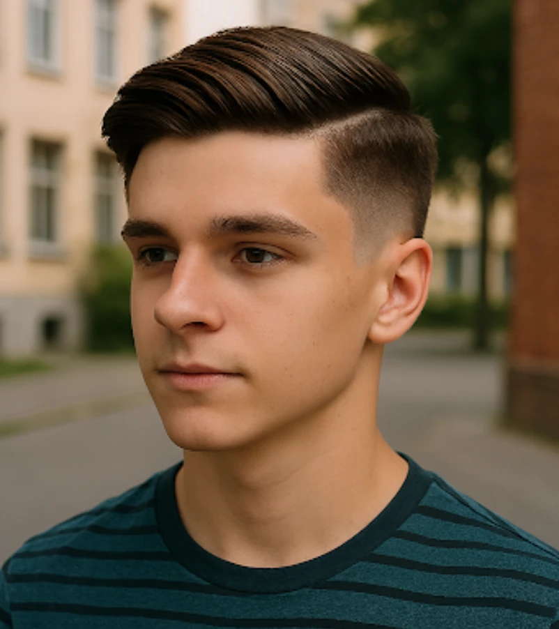 Long Comb Over with Mid Fade