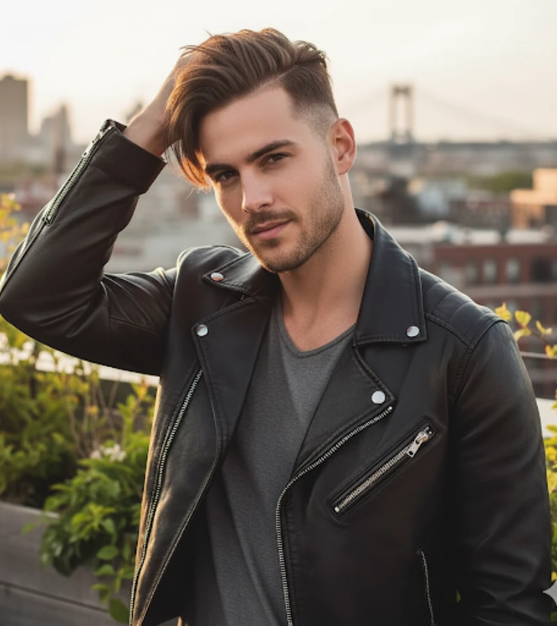 Long Hair with Low Taper Fade Undercut