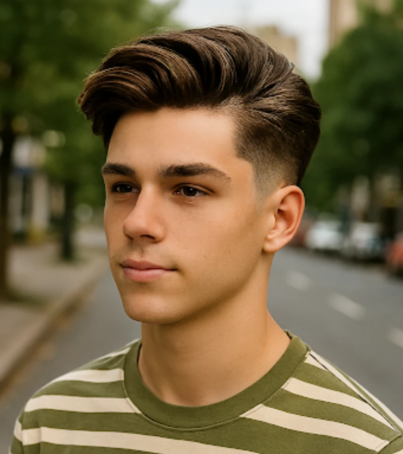 Modern Long Hair Top with Short Sides