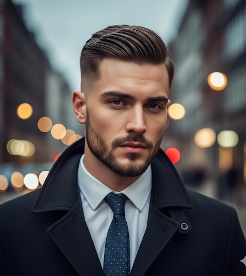 Sleek Side Part with Undercut Fade
