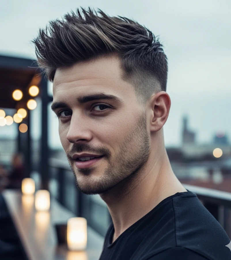 Spiky Textured Undercut Fade