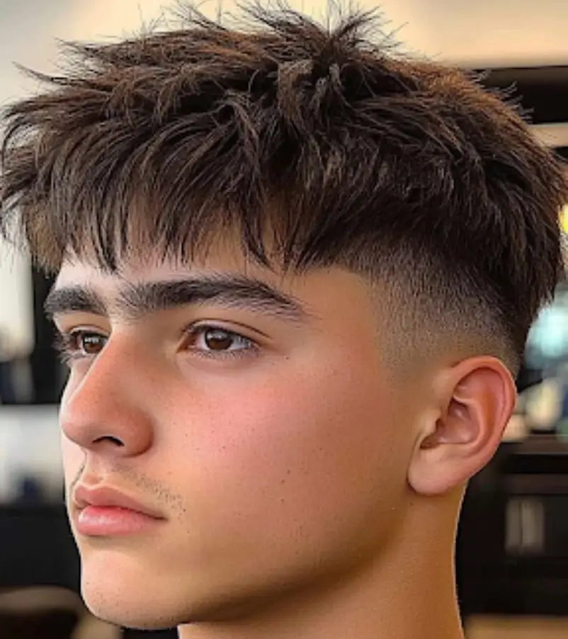 Tousled Brush Up with Short Sides
